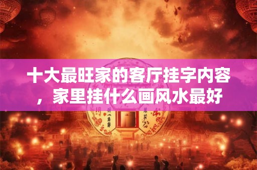 十大最旺家的客厅挂字内容，家里挂什么画风水最好
