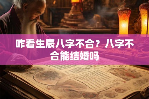 咋看生辰八字不合？八字不合能结婚吗