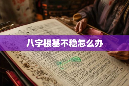 八字根基不稳怎么办