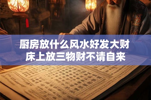 厨房放什么风水好发大财 床上放三物财不请自来