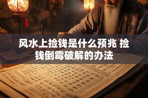 风水上捡钱是什么预兆 捡钱倒霉破解的办法