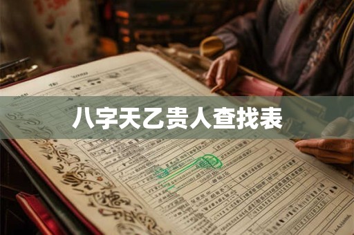 八字天乙贵人查找表 八字天乙贵人查找表