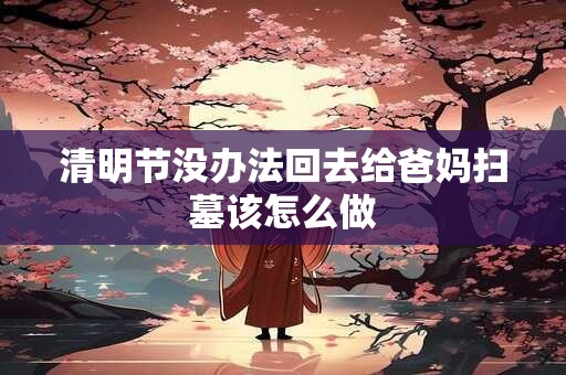 清明节没办法回去给爸妈扫墓该怎么做
