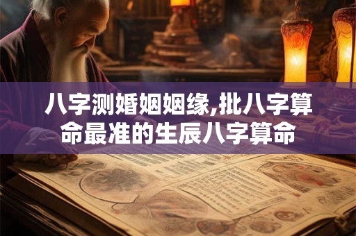 八字测婚姻姻缘,批八字算命最准的生辰八字算命