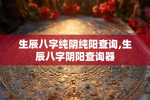 生辰八字纯阴纯阳查询,生辰八字阴阳查询器