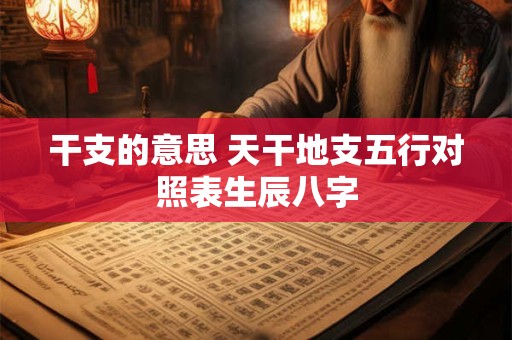 干支的意思 天干地支五行对照表生辰八字