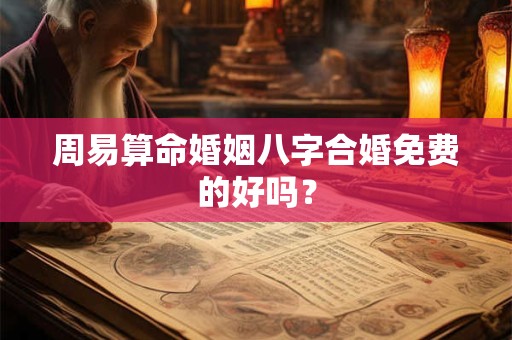 周易算命婚姻八字合婚免费的好吗？