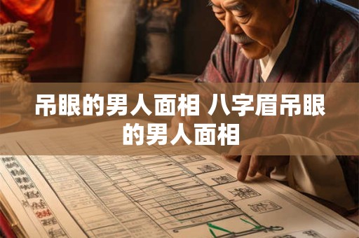 吊眼的男人面相 八字眉吊眼的男人面相