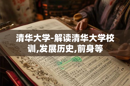 清华大学-解读清华大学校训,发展历史,前身等