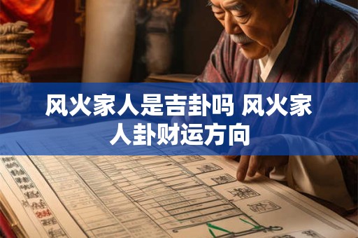 风火家人是吉卦吗 风火家人卦财运方向