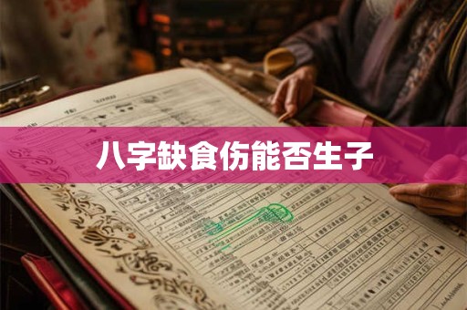 八字缺食伤能否生子
