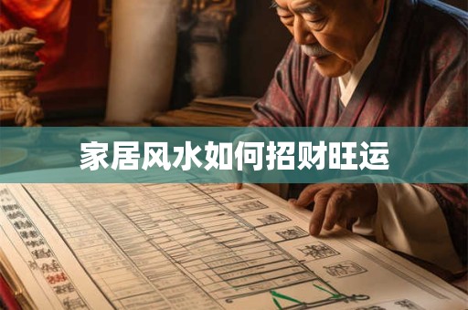 家居风水如何招财旺运