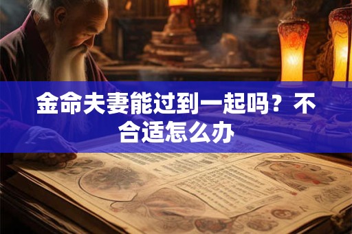 金命夫妻能过到一起吗？不合适怎么办