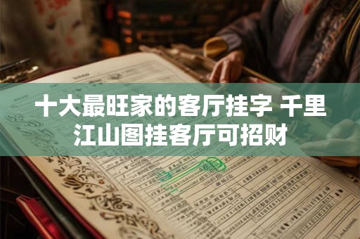 十大最旺家的客厅挂字 千里江山图挂客厅可招财