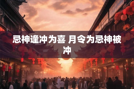 忌神逢冲为喜 月令为忌神被冲