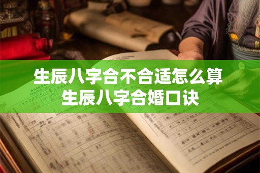 生辰八字合不合适怎么算 生辰八字合婚口诀