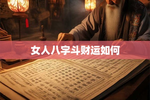 女人八字斗财运如何