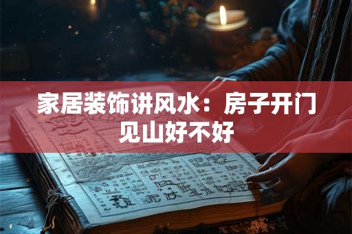 家居装饰讲风水：房子开门见山好不好
