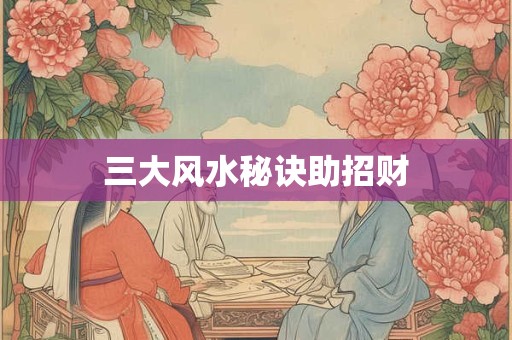 三大风水秘诀助招财