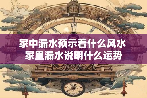 家中漏水预示着什么风水 家里漏水说明什么运势