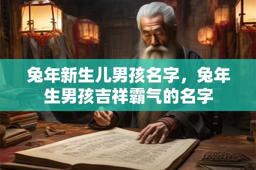 兔年新生儿男孩名字，兔年生男孩吉祥霸气的名字
