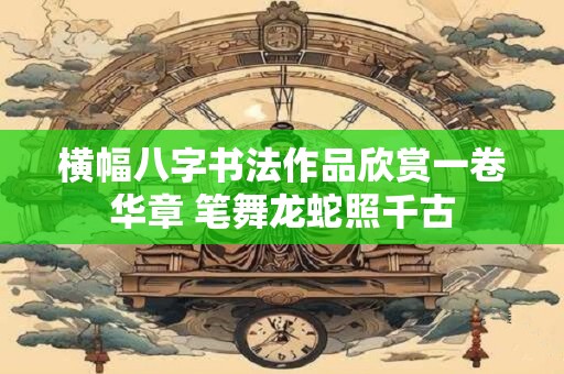 横幅八字书法作品欣赏一卷华章 笔舞龙蛇照千古