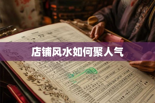 店铺风水如何聚人气