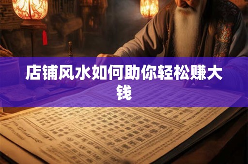 店铺风水如何助你轻松赚大钱