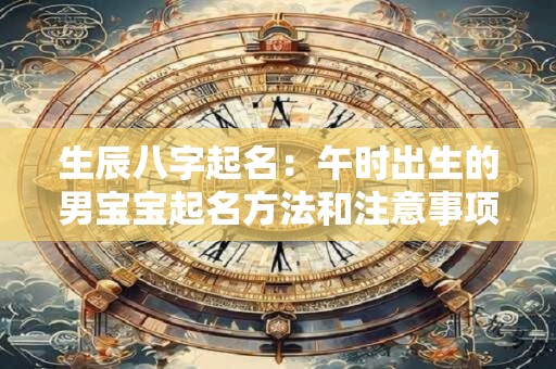 生辰八字起名：午时出生的男宝宝起名方法和注意事项