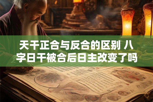 天干正合与反合的区别 八字日干被合后日主改变了吗