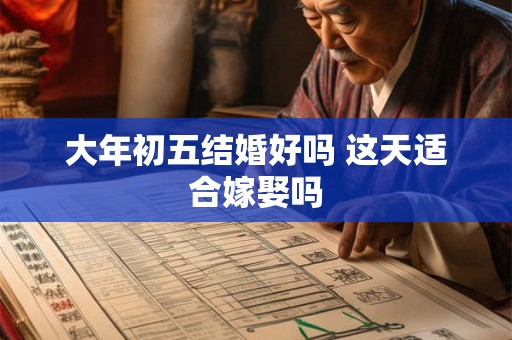 大年初五结婚好吗 这天适合嫁娶吗