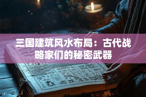 三国建筑风水布局：古代战略家们的秘密武器