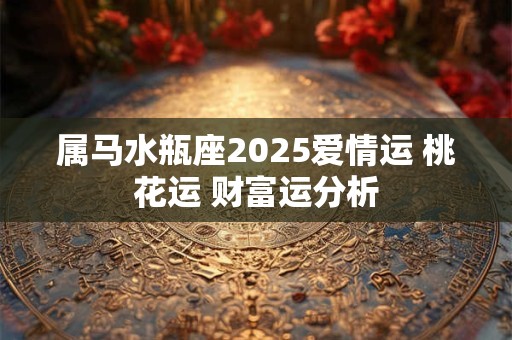 属马水瓶座2025爱情运 桃花运 财富运分析