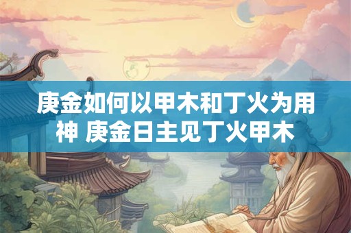 庚金如何以甲木和丁火为用神 庚金日主见丁火甲木