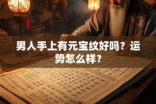 男人手上有元宝纹好吗？运势怎么样？