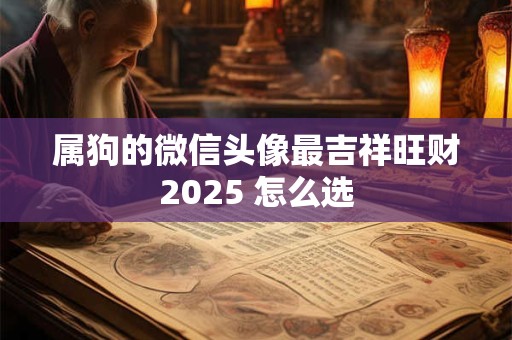 属狗的微信头像最吉祥旺财2025 怎么选