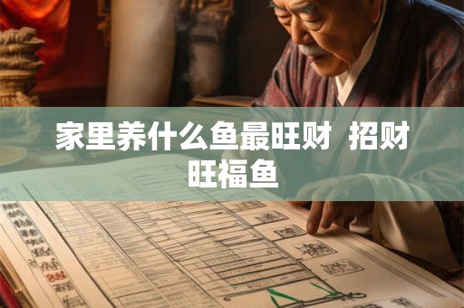 家里养什么鱼最旺财  招财旺福鱼