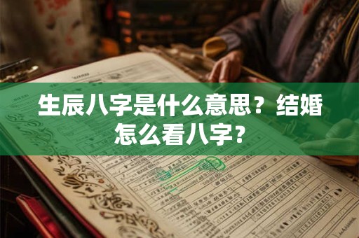 生辰八字是什么意思？结婚怎么看八字？