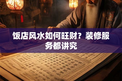 饭店风水如何旺财？装修服务都讲究