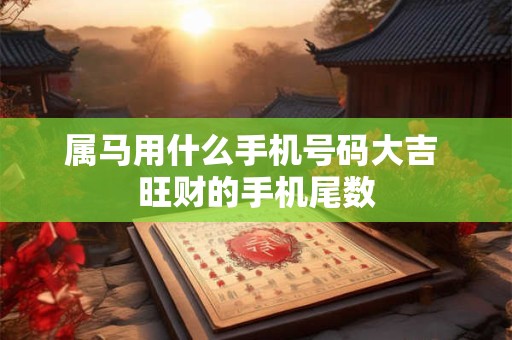 属马用什么手机号码大吉 旺财的手机尾数