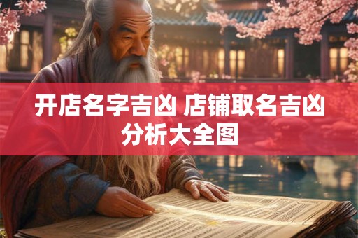 开店名字吉凶 店铺取名吉凶分析大全图
