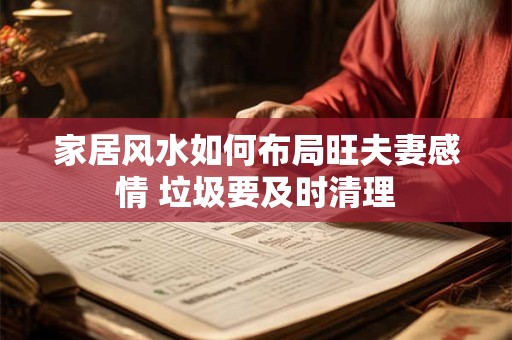 家居风水如何布局旺夫妻感情 垃圾要及时清理