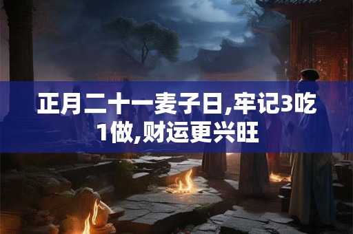 正月二十一麦子日,牢记3吃1做,财运更兴旺