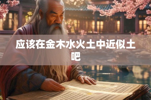 应该在金木水火土中近似土吧