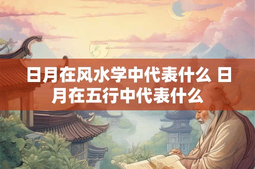 日月在风水学中代表什么 日月在五行中代表什么