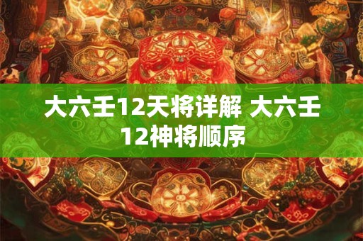 大六壬12天将详解 大六壬12神将顺序 大六壬12天将详解 大六壬12神将顺序