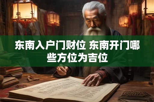 东南入户门财位 东南开门哪些方位为吉位