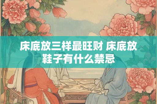 床底放三样最旺财 床底放鞋子有什么禁忌