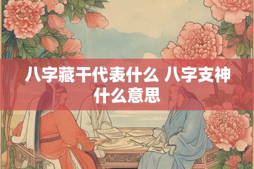八字藏干代表什么 八字支神什么意思