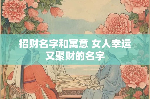 招财名字和寓意 女人幸运又聚财的名字
